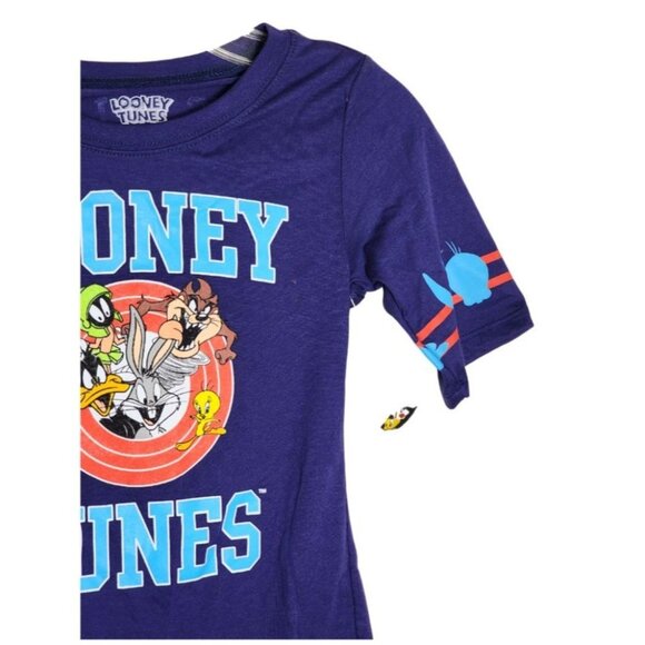 Looney Tunes XS/XCH Cotton/Polyester Thats All Folks Cartoon Cast Youth Shirt - Picture 9 of 11